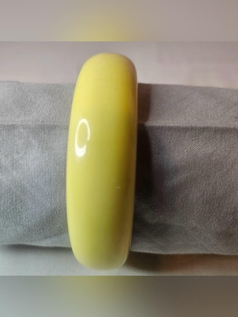 Vintage Sunbeam Yellow Thick Bangle 80s-90s GUC Minimalist Style